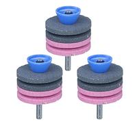 BTCKFC 3 pièces meule Disque abrasif affûteur de Couteaux Lame de Remplacement pour Tondeuse à Gazon (4 Schichten)