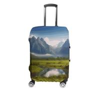 BTCOWZRV Beau paysage housse de bagage de voyage anti-poussière housse de bagage pour valises épais élastique protecteur de valise lavable housses de bagages pour bagages de 48,3 à 81,3 cm, blanc, XL
