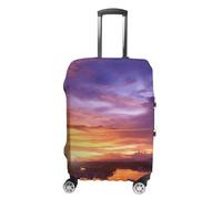 BTCOWZRV Belle housse de bagage de voyage étanche à la poussière pour valise, housse de bagage pour valise, housse de protection élastique épaisse, lavable pour bagages de 48,3 à 81,3 cm, blanc, L