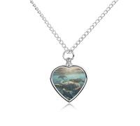BTCOWZRV Collier funéraire personnalisé pour cendres d'animaux de compagnie - Collier pour cendres de tortue de mer ensoleillée - Collier souvenir personnalisé avec photo et texte, pendentif urne