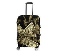 BTCOWZRV Dollar Sign Housse de bagage de voyage anti-poussière pour valise épaisse élastique lavable pour bagages de 48,3 à 81,3 cm, blanc, M