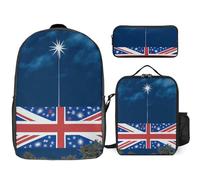 BTCOWZRV Ensemble sac à dos à crayons et sac à déjeuner pour homme et femme - Grande capacité - Sac à dos de voyage décontracté avec sangles réglables - Sac à dos d'ordinateur - Blanc, Taille unique,