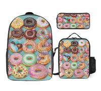 BTCOWZRV Ensemble sac à dos avec trousse à stylos et sac à déjeuner isotherme pour homme et femme, grande capacité, sac à dos de voyage décontracté avec sangles réglables, sac à dos d'ordinateur,
