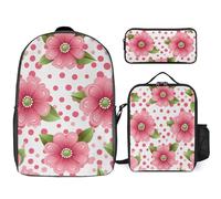 BTCOWZRV Ensemble sac à dos avec trousse à stylos et sac à déjeuner isotherme pour homme et femme, grande capacité, sac à dos de voyage décontracté avec sangles réglables, sac à dos d'ordinateur,