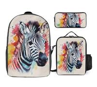 BTCOWZRV Ensemble sac à dos avec trousse à stylos et sac à déjeuner isotherme pour homme et femme, grande capacité, sac à dos de voyage décontracté avec sangles réglables, sac à dos d'ordinateur,