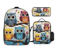 BTCOWZRV Ensemble sac à dos avec trousse à stylos et sac à déjeuner isotherme pour homme et femme - Grande capacité - Sac à dos de voyage décontracté avec sangles réglables - Sac à dos d'ordinateur -