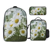 BTCOWZRV Ensemble sac à dos avec trousse à stylos et sac à déjeuner isotherme pour homme et femme, grande capacité, sac à dos de voyage décontracté avec sangles réglables, sac à dos d'ordinateur,