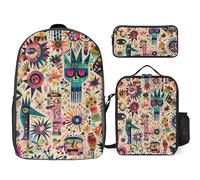 BTCOWZRV Ensemble sac à dos avec trousse à stylos et sac à déjeuner isotherme pour homme et femme, grande capacité, sac à dos de voyage décontracté avec sangles réglables, sac à dos d'ordinateur,
