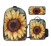 BTCOWZRV Ensemble sac à dos avec trousse à stylos et sac à déjeuner isotherme pour homme et femme, grande capacité, sac à dos de voyage décontracté avec sangles réglables, sac à dos d'ordinateur,