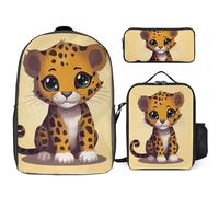 BTCOWZRV Ensemble sac à dos avec trousse à stylos et sac à déjeuner isotherme pour homme et femme - Grande capacité - Sac à dos de voyage décontracté avec sangles réglables - Sac à dos d'ordinateur -