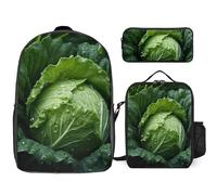BTCOWZRV Ensemble sac à dos avec trousse à stylos et sac à déjeuner isotherme pour homme et femme - Grande capacité - Sac à dos de voyage décontracté avec sangles réglables - Sac à dos d'ordinateur -