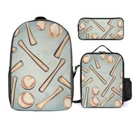 BTCOWZRV Ensemble sac à dos avec trousse à stylos et sac à déjeuner isotherme pour homme et femme - Grande capacité - Sac à dos de voyage décontracté avec sangles réglables - Sac à dos d'ordinateur -
