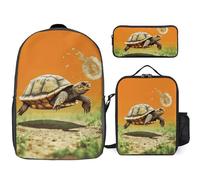 BTCOWZRV Ensemble sac à dos avec trousse à stylos et sac à déjeuner isotherme pour homme et femme - Grande capacité - Sac à dos de voyage décontracté avec sangles réglables, blanc, One Size, Sacs à