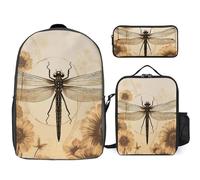 BTCOWZRV Ensemble sac à dos avec trousse à stylos et sac à déjeuner isotherme pour homme et femme, grande capacité, sac à dos de voyage décontracté avec sangles réglables, sac à dos d'ordinateur,