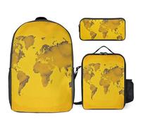 BTCOWZRV Ensemble sac à dos avec trousse à stylos et sac à déjeuner isotherme pour homme et femme - Grande capacité - Sac à dos de voyage décontracté avec sangles réglables - Sac à dos d'ordinateur -