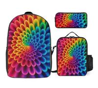 BTCOWZRV Ensemble sac à dos avec trousse à stylos et sac à déjeuner isotherme pour homme et femme - Grande capacité - Sac à dos de voyage décontracté avec sangles réglables - Sac à dos d'ordinateur -