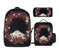 BTCOWZRV Ensemble sac à dos avec trousse à stylos et sac à déjeuner isotherme pour homme et femme, grande capacité, sac à dos de voyage décontracté avec sangles réglables, sac à dos d'ordinateur,
