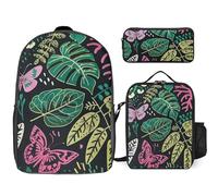 BTCOWZRV Ensemble sac à dos avec trousse à stylos et sac à déjeuner isotherme pour homme et femme, grande capacité, sac à dos de voyage décontracté avec sangles réglables, sac à dos d'ordinateur,