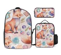 BTCOWZRV Ensemble sac à dos avec trousse à stylos et sac à déjeuner isotherme pour homme et femme - Grande capacité - Sac à dos de voyage décontracté avec sangles réglables - Sac à dos d'ordinateur -