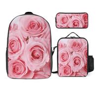 BTCOWZRV Ensemble sac à dos avec trousse à stylos et sac à déjeuner isotherme pour homme et femme - Grande capacité - Sac à dos de voyage décontracté avec sangles réglables - Sac à dos d'ordinateur -
