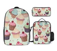 BTCOWZRV Ensemble sac à dos avec trousse à stylos et sac à déjeuner isotherme pour homme et femme - Grande capacité - Sac à dos de voyage décontracté avec sangles réglables - Sac à dos d'ordinateur -