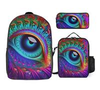 BTCOWZRV Ensemble sac à dos avec trousse à stylos et sac à déjeuner isotherme pour homme et femme, grande capacité, sac à dos de voyage décontracté avec sangles réglables, sac à dos d'ordinateur,