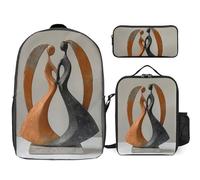 BTCOWZRV Ensemble sac à dos avec trousse à stylos et sac à déjeuner isotherme pour homme et femme - Grande capacité - Sac à dos de voyage décontracté avec sangles réglables - Sac à dos d'ordinateur -