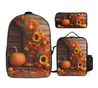 BTCOWZRV Ensemble sac à dos avec trousse à stylos et sac à déjeuner isotherme pour homme et femme - Grande capacité - Sac à dos de voyage décontracté avec sangles réglables - Sac à dos d'ordinateur -