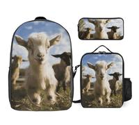 BTCOWZRV Ensemble sac à dos avec trousse à stylos et sac à déjeuner isotherme pour homme et femme, grande capacité, sac à dos de voyage décontracté avec sangles réglables, sac à dos d'ordinateur,