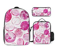 BTCOWZRV Ensemble sac à dos avec trousse à stylos et sac à déjeuner isotherme pour homme et femme - Grande capacité - Sac à dos de voyage décontracté avec sangles réglables - Sac à dos d'ordinateur -