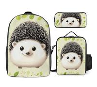 BTCOWZRV Ensemble sac à dos avec trousse à stylos et sac à déjeuner isotherme pour homme et femme - Grande capacité - Sac à dos de voyage décontracté avec sangles réglables, blanc, One Size, Sacs à