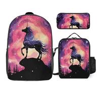 BTCOWZRV Ensemble sac à dos avec trousse à stylos et sac à déjeuner isotherme pour homme et femme - Grande capacité - Sac à dos de voyage décontracté avec sangles réglables - Sac à dos d'ordinateur -