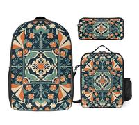 BTCOWZRV Ensemble sac à dos avec trousse à stylos et sac à déjeuner isotherme pour homme et femme, grande capacité, sac à dos de voyage décontracté avec sangles réglables, sac à dos d'ordinateur,