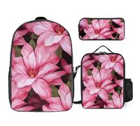 BTCOWZRV Ensemble sac à dos avec trousse à stylos et sac à déjeuner isotherme pour homme et femme - Grande capacité - Sac à dos de voyage décontracté avec sangles réglables - Sac à dos d'ordinateur -