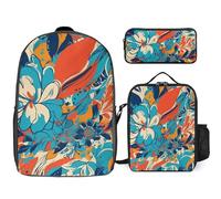 BTCOWZRV Ensemble sac à dos avec trousse à stylos et sac à déjeuner isotherme pour homme et femme, grande capacité, sac à dos de voyage décontracté avec sangles réglables, sac à dos d'ordinateur,