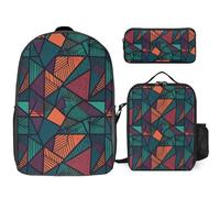 BTCOWZRV Ensemble sac à dos avec trousse à stylos et sac à déjeuner isotherme pour homme et femme - Grande capacité - Sac à dos de voyage décontracté avec sangles réglables - Sac à dos d'ordinateur -
