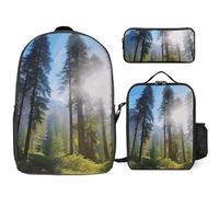 BTCOWZRV Ensemble sac à dos avec trousse à stylos et sac à déjeuner isotherme pour homme et femme, grande capacité, sac à dos de voyage décontracté avec sangles réglables, sac à dos d'ordinateur,