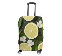 BTCOWZRV Fresh Lemon Housse de bagage de voyage anti-poussière Housse de bagage pour valise épaisse élastique Protecteur de valise lavable Housses de bagages pour bagages de 48,3 à 81,3 cm, blanc, L