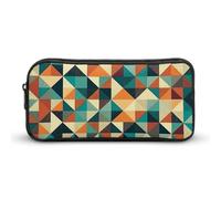 BTCOWZRV Grande trousse à crayons à motif orange et blanc - Esthétique - Pour homme et femme - Trousse de maquillage portable multifonction pour pièces de monnaie - Pour bureau, vacances, style 22 x