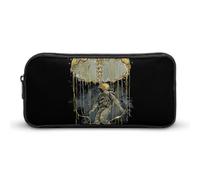 BTCOWZRV Grande trousse à crayons au design artistique - Esthétique - Pour homme et femme - Trousse de maquillage portable multifonction pour pièces de monnaie - Pour le bureau, les vacances, le