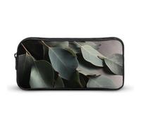 BTCOWZRV Grande trousse à crayons avec feuilles d'eucalyptus - Esthétique - Pour homme et femme - Trousse de maquillage portable multifonction pour pièces de monnaie - Pour bureau, vacances, style 22