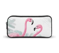 BTCOWZRV Grande trousse à crayons avec flamant rose - Esthétique - Pour homme et femme - Trousse de maquillage portable multifonction pour pièces de monnaie - Pour bureau, vacances, style 22 x 12 x 5
