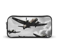 BTCOWZRV Grande trousse à crayons de la guerre mondiale - Esthétique - Pour homme et femme - Trousse de maquillage portable multifonction pour pièces de monnaie - 22 x 12 x 5 cm, Style :, 22*12*5cm,