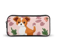 BTCOWZRV Grande trousse à crayons de petite taille avec motif chien - Esthétique - Pour homme et femme - Trousse de maquillage portable multifonction pour pièces de monnaie - Pour bureau, vacances,
