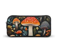 BTCOWZRV Grande trousse à crayons en forme de champignon coloré - Esthétique - Pour homme et femme - Trousse de maquillage portable multifonction pour pièces de monnaie - Pour bureau, vacances, style