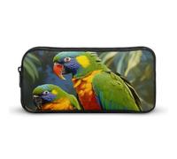 BTCOWZRV Grande trousse à crayons - Motif oiseau et perroquet - Esthétique - Pour homme et femme - Trousse de maquillage portable multifonction pour pièces de monnaie - Style : 22 x 12 x 5 cm, Style