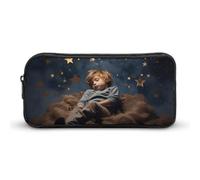 BTCOWZRV Grande trousse à crayons « Sleep with The Stars » - Esthétique - Pour homme et femme - Trousse de maquillage portable multifonction pour pièces de monnaie - Pour bureau, vacances, style 22 x
