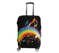 BTCOWZRV Housse de bagage arc-en-ciel note de musique mélodie housse de valise lavable anti-rayures housse de bagage housse de bagage housse de valise anti-saleté pour voyage convient aux coffres de