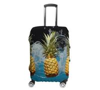 BTCOWZRV Housse de bagage de voyage en forme d'ananas frais, housse de valise, housse de bagage pour valise, épaisse, élastique, lavable, housse de bagage pour bagages de 48,3 à 81,3 cm, blanc, S