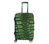 BTCOWZRV Housse de bagage de voyage en peau d'alligator anti-poussière pour valise, housse de bagage épaisse et élastique lavable pour bagages de 48,3 à 81,3 cm, blanc, L